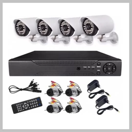 4 kamerás megfigyelő rendszer AHD CCTV