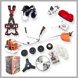 Kraftech benzinmotoros fűkasza és bozótvágó 12db tartozék RX680-PRO (Midori)