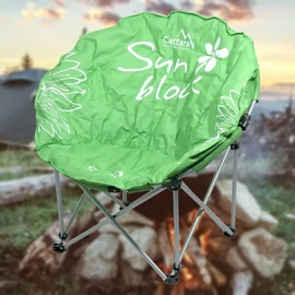Kempingszék FLOWERS összecsukható zöld 13470