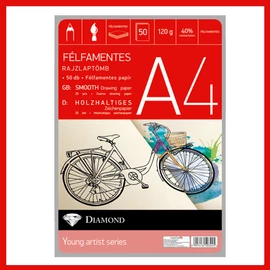Rajzlaptömb A/4 félfamentes 50 lap/tömb gyémánt 630