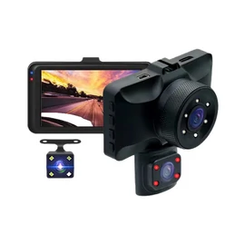 REC Dupla lencsés Autós fedélzetikamera tolatókamerával X-8 - 360 fokban forgatható - holm7175
