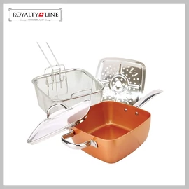 Copper Pan 4 részes szögletes serpenyő