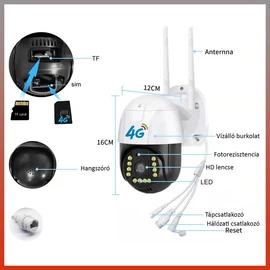 4G kültéri biztonsági kamera holm8447