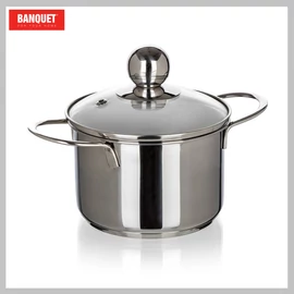 BANQUET Rozsdamentes fazék PICCOLO 12 x 8 cm, 0,85 l, fedővel 48721016
