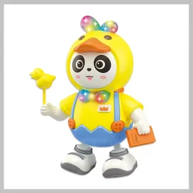 Táncoló panda kacsa jelmezben 23 cm TPKJ23