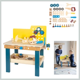 Munkapad műhely gyerekeknek biztonságos fából 12558