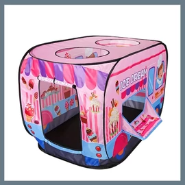 Összehajtható játszósátor gyerekeknek - Rózsaszín, Jégkrém minta 601100250694499-J