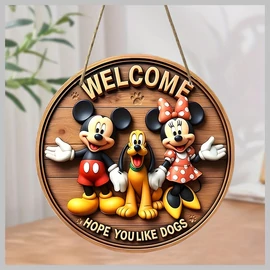Disney fali dekor fából 20 cm Welcome  BC945659