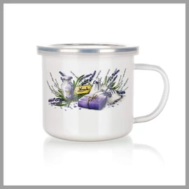 BANQUET Zománcos bögre LEVENDULA mintával, 0,5 l 13RMVEG06