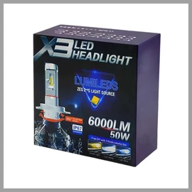 X3 LED Headlight – 6000 lumen, 50W, IP67 vízállóság CD2-X3-H7