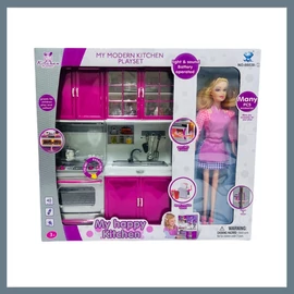 My Happy Kitchen – Modern játékkonyha babával, hang és fény effektekkel MHK1