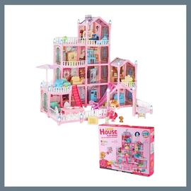 4 szintes rózsaszín babaház HB2067498-4