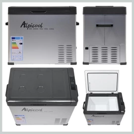 Kompresszoros autós hűtő – GREY 50L, 12/24V és 230V, -18 °C 07096