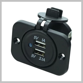 Kettős USB aljzat 12V járművekhez – 2 x USB – 07392