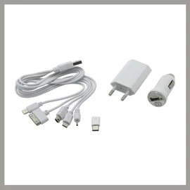 Univerzális Töltőszett – Hálózati és Autós Adapterrel, Többféle Csatlakozóval 07681