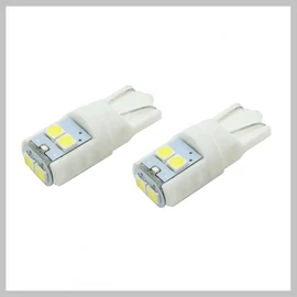 Autós LED izzó 6LED 3030 – 12V T10, fehér (2 darabos szett) 33776