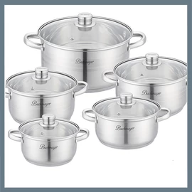 Bachmayer 10 részes rozsdamentes acél edénykészlet BM-3010