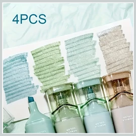 4 darabos csillámos highlighter készlet (Nebula Color – zöld & pasztell) DW507694-zn