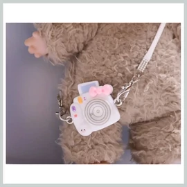 Mini fehér fényképezőgép Labubu figurához EX3945581-f