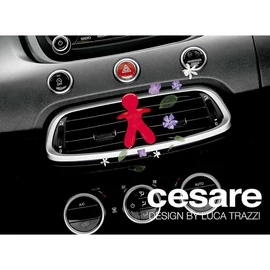 Cesare autóillatosító – szellőzőrácsra rögzíthető, piros figura JCESBS06