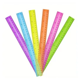 Színes Műanyag Vonalzók – 6 db, véletlenszerű színek GC117761-2