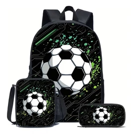 Stílusos  Foci Mintás 3 részes Hátizsák Szett –  AW1490416