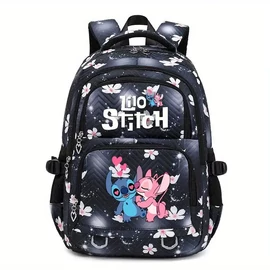 Disney Stitch Ergonomikus Hátizsák – Fekete, Nagy Kapacitású  TU2471073-F