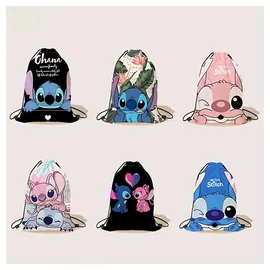 Disney Stitch Tartós Poliészter Húzózsinóros Hátizsák – Többféle mintával GC620994