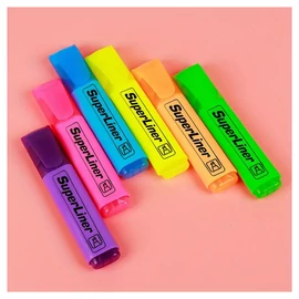 6 db SuperLiner Szövegkiemelő Készlet – Fluoreszkáló Színek,  Tartós Tintával LW3365216-6