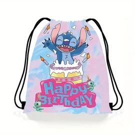 Disney Stitch Tartós Poliészter Tornazsák – Happy Birthday UX132835-HB