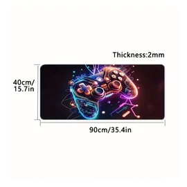 Játékvezérlő Mintás Egérpad, Csúszásgátlós– 90 × 40 cm – FF2008074-1