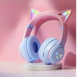 RGB cicafüles Bluetooth gamer fejhallgató LP55533-kr