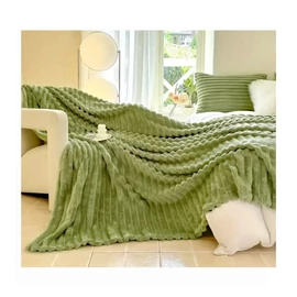 Plüss ágytakaró, zöld – KQ4353389-120Z, 120 x 200 cm
