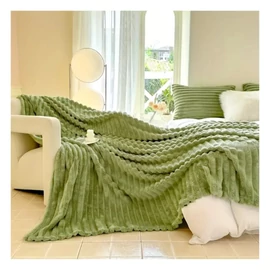 Plüss ágytakaró, zöld– KQ4353389-150Z, 150 x 200 cm