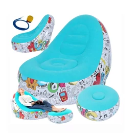 Kerti szék – Felfújható nyugágy lábtartóval  – 27533