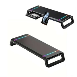 Monitorállvány RGB világítással fekete YP552766-frgb