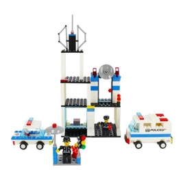ALLEBLOX PoliceForce Építőkocka Készlet – Rendőrkapitányság 2 Járművel 298240