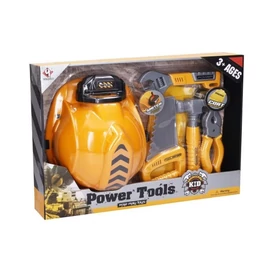 Power Tools Szerszámkészlet és Sisak Lámpával – Kis Építőknek 038094