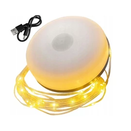 2-in-1 Akkumulátoros Kempinglámpa és 10m LED Fényfüzér holm20050