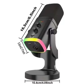 XLR/USB dinamikus RGB stúdió mikrofon fekete AX5261761