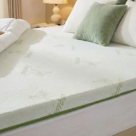 Prémium Kék Gél Memóriahabos Fedőmatrac Bambusz Jacquard Huzattal (6cm) – 160x200cm RJ5141503-6-160x200