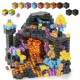 150 darabos minecraft tematikájú mágneses építőkocka készlet - Bányászos témával AP2156266-2 150-Db