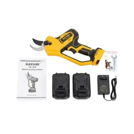HAYAMI Akkumulátoros Metszőolló Készlet – Sárga (2 Akkuval) HA-1079-S