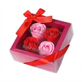 Romantikus Rózsa Szappanvirág Box – Vörös és Rózsaszín LE12967641-P