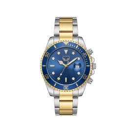 ULYSSES Prémium Férfi Karóra – Királykék Számlappal és Bicolor Fém Szíjjal ULY2B