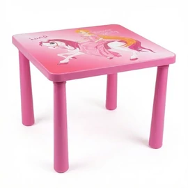 "Luna" Hercegnős Műanyag Gyerekasztal – Rózsaszín GYA-02