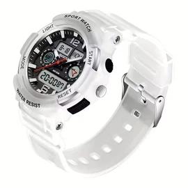 Női divatos quartz dupla kijelzős sport óra fehér GH238501-FEH