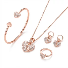 Rose Gold Romantika – 5-darabos Női Ékszerszett JU7584653-RG