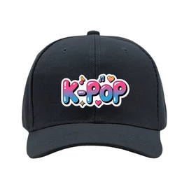 K-POP Stílusú Baseball Sapka Színátmenetes Felirattal – Fekete 62MGG50266-1