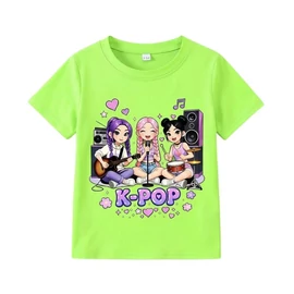 K-POP Energikus Lánybanda – Képregényes Rövidujjú Póló 65M2K5G420-4